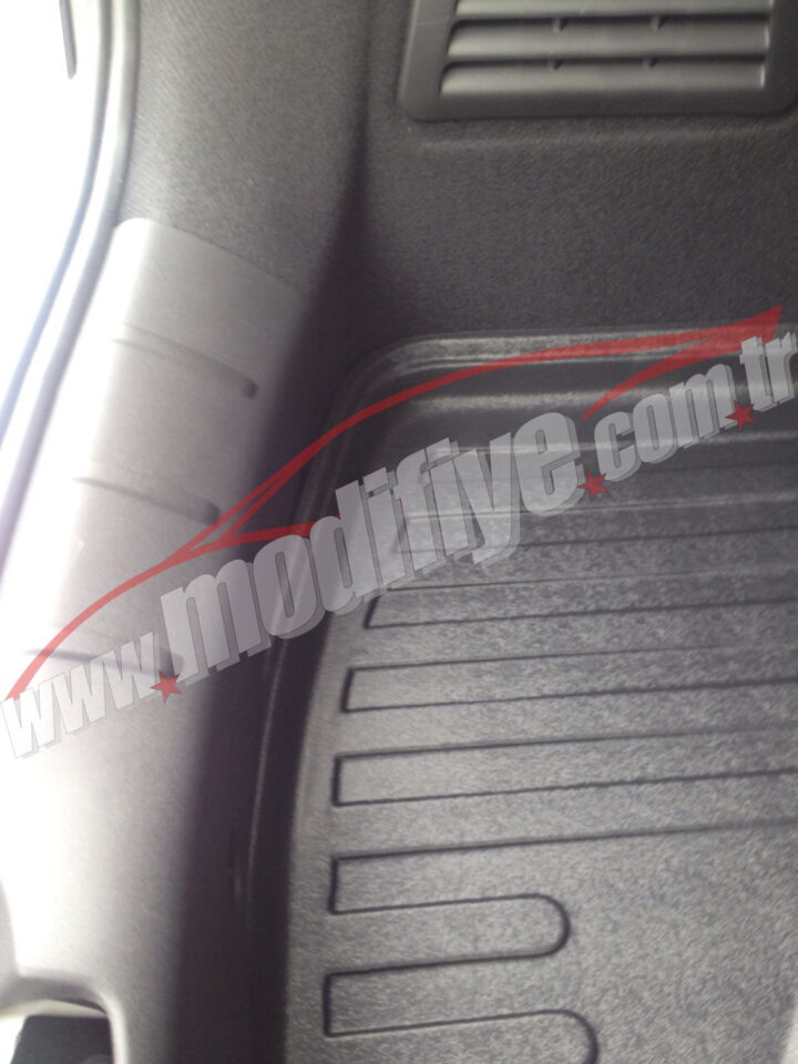 Citroën C3 Hatchback 2010-2017 Siyah 3D Kauçuk Kokusuz Bagaj Havuzu