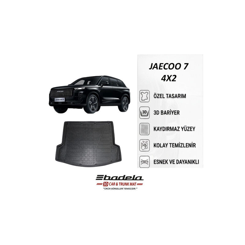 Jaecoo J7 Revive 4X4 2024 2026 Bagaj Havuzu Uyumlu 3D Kauçuk
