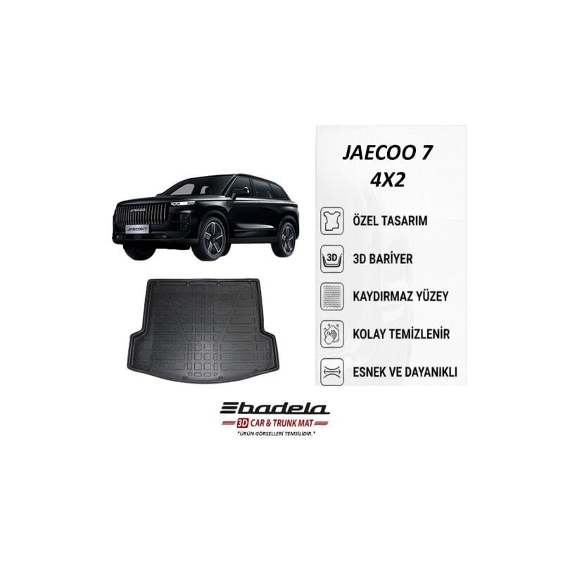 Jaecoo J7 Evolve 4X2 2024 2026 Bagaj Havuzu Uyumlu 3D Kauçuk