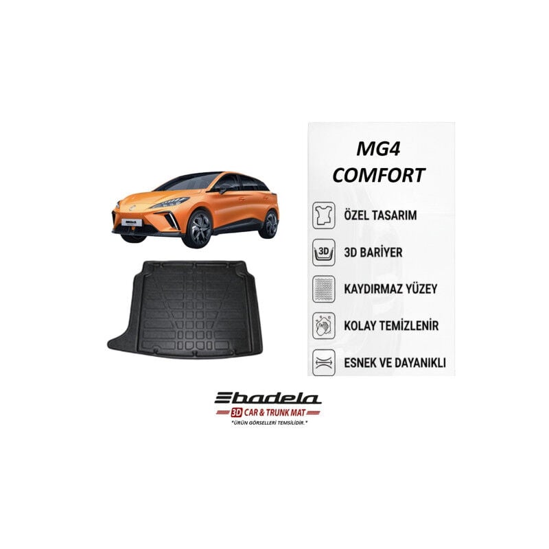 MG MG4 Comfort 2023 2023 Bagaj Havuzu Uyumlu 3D Kauçuk