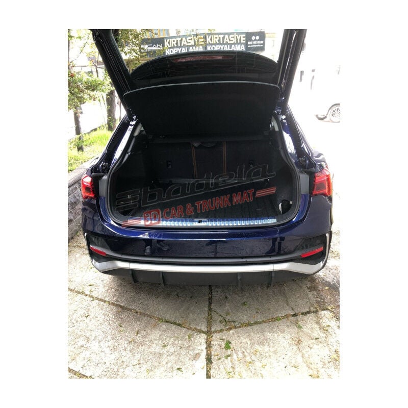 Audi Q3 Sportback 2021-2026 Siyah 3D Kauçuk Kokusuz Bagaj Havuzu