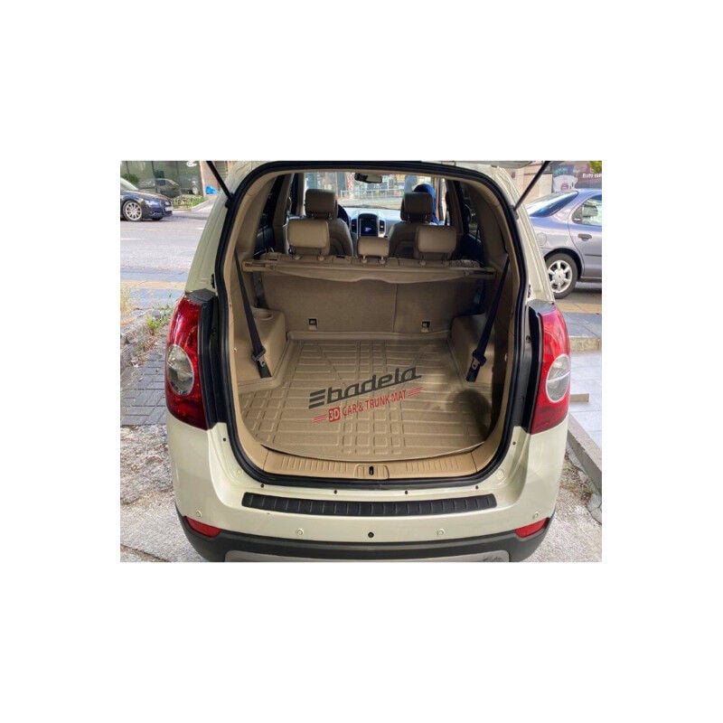Chevrolet Captiva 2007-2013 Bej 3D Kauçuk Kokusuz Bagaj Havuzu