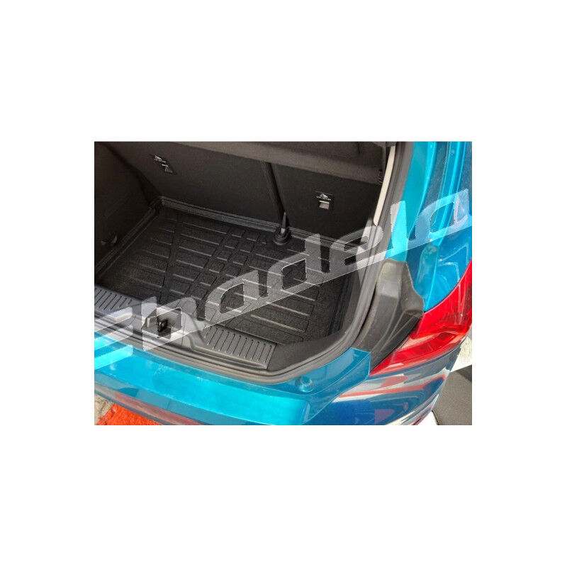 Ford Fiesta Hatchback 2017-2023 Siyah 3D Kauçuk Kokusuz Bagaj Havuzu