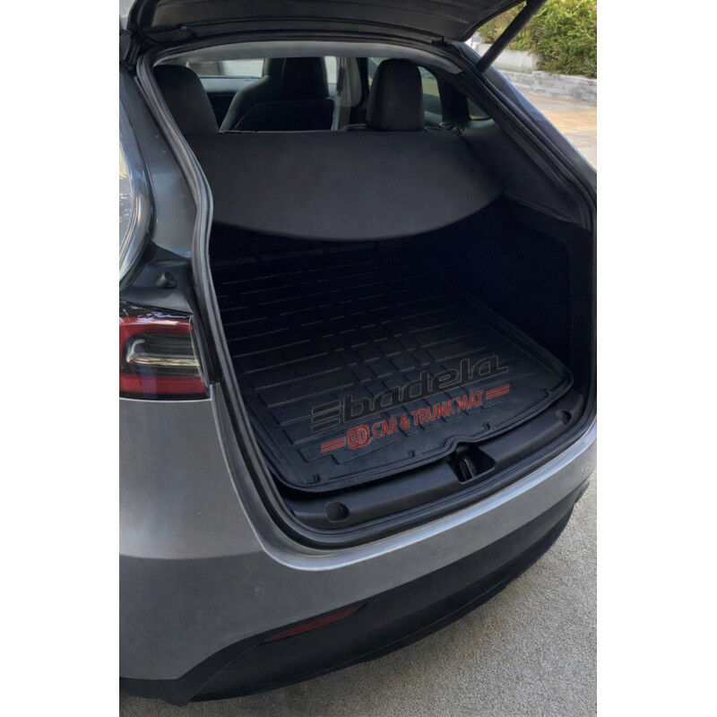 Tesla Model Y Legacy Elektrikli 2021 2025 Siyah 3D Kauçuk Kokusuz Bagaj Havuzu