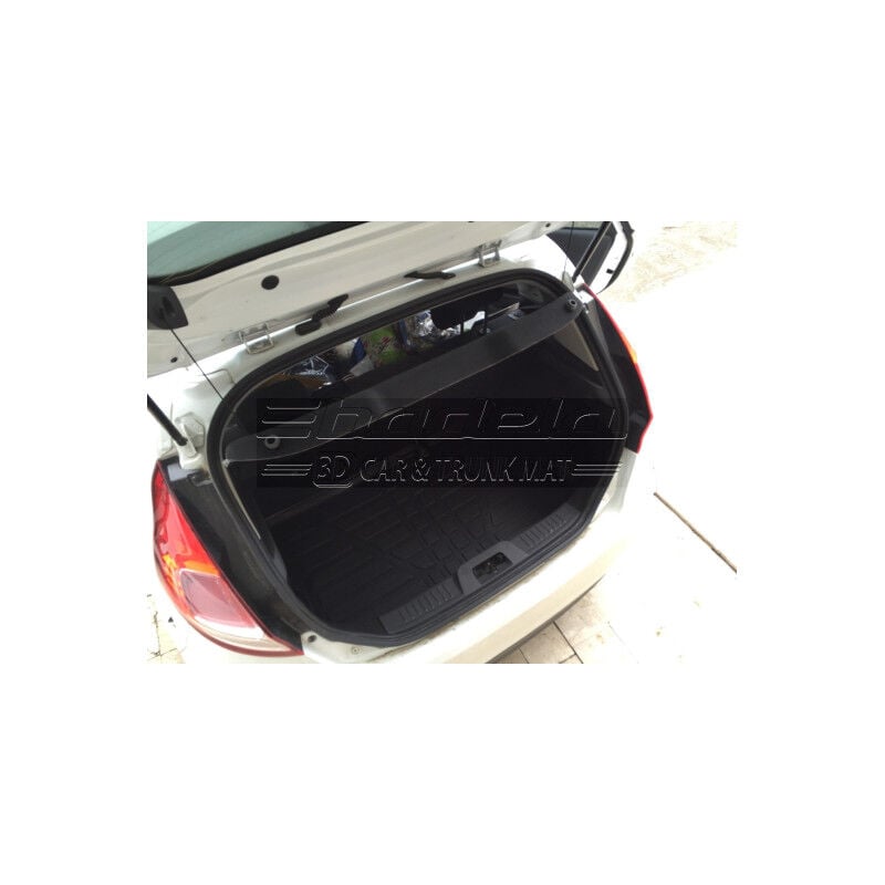 Ford Fiesta Hatchback 2008-2017 Siyah 3D Kauçuk Kokusuz Bagaj Havuzu