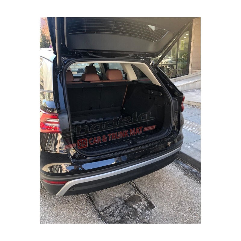 Skoda Kodiaq Alt Kademe 2024-2026 Siyah 3D Kauçuk Kokusuz Bagaj Havuzu