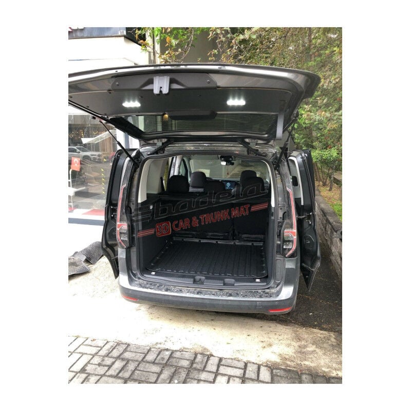 Volkswagen Caddy Koltuklu Van 2011-2020 Siyah 3D Kauçuk Kokusuz Bagaj Havuzu