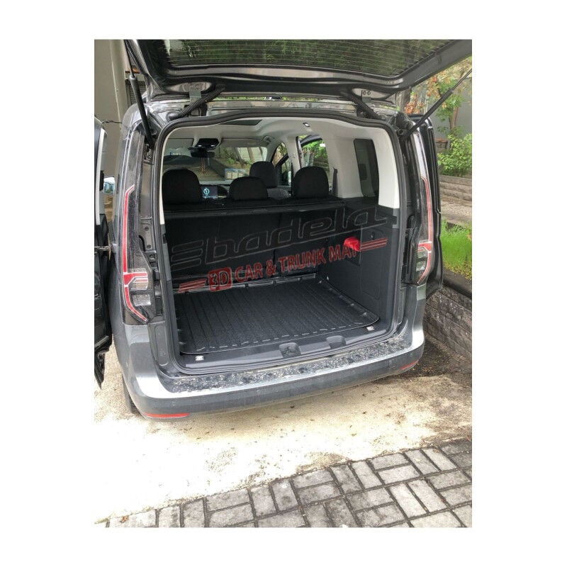 Volkswagen Caddy Koltuklu Van 2011-2020 Siyah 3D Kauçuk Kokusuz Bagaj Havuzu