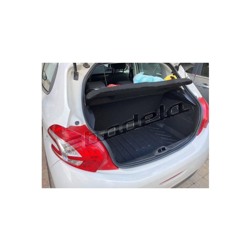 Peugeot 208 Hatchback 2012-2020 Siyah 3D Kauçuk Kokusuz Bagaj Havuzu