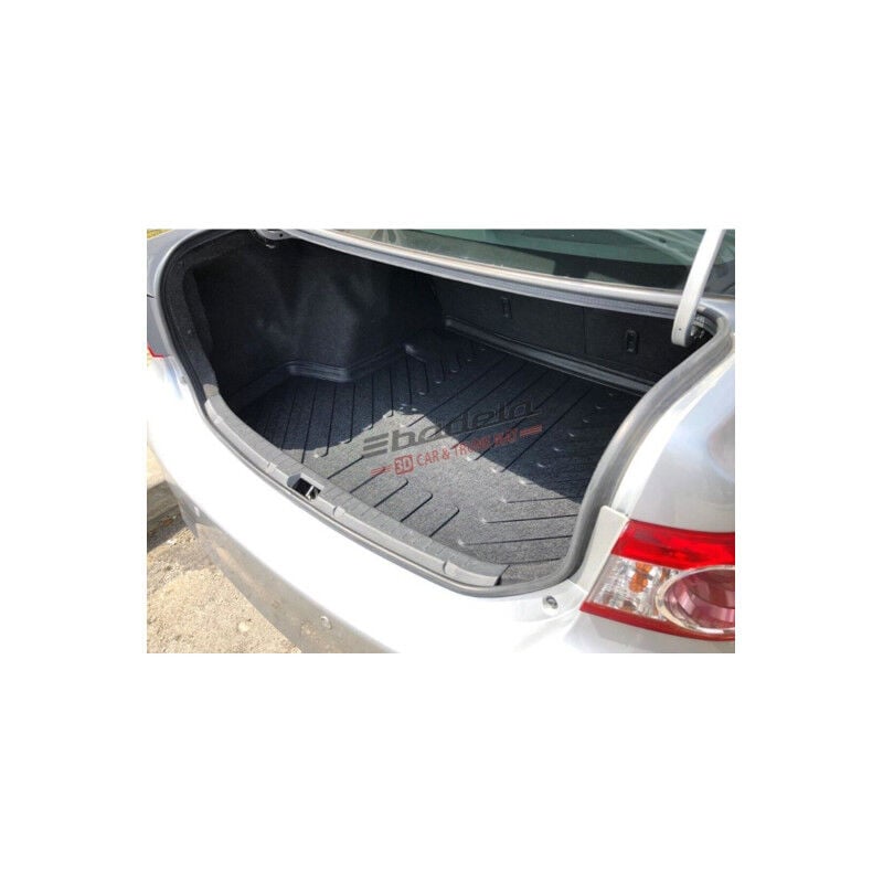 Toyota Corolla Sedan 2007-2012 Siyah 3D Kauçuk Kokusuz Bagaj Havuzu