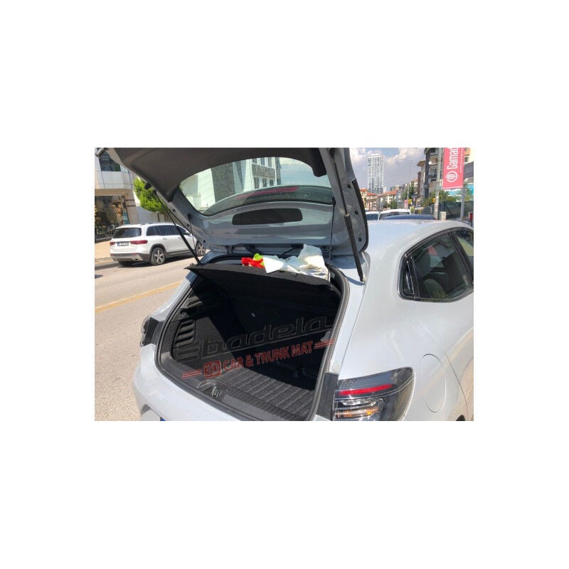 Renault Clio 5 Hatchback 2020-2025 Siyah 3D Kauçuk Kokusuz Bagaj Havuzu