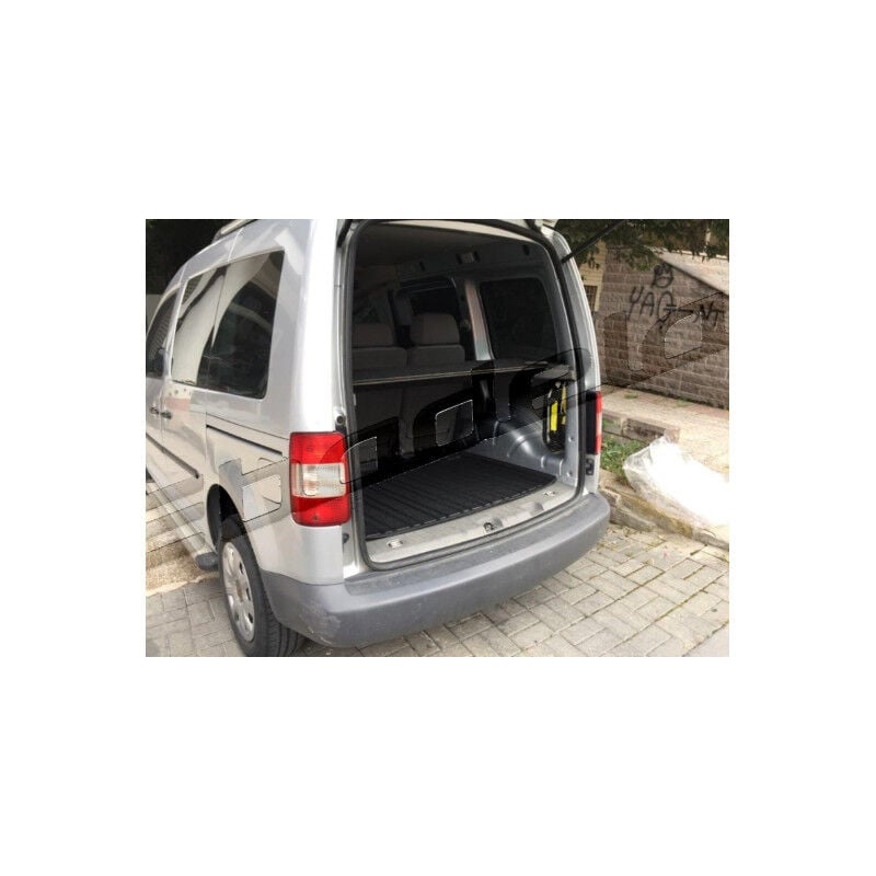 Volkswagen Caddy 2004-2010 Siyah 3D Kauçuk Kokusuz Bagaj Havuzu