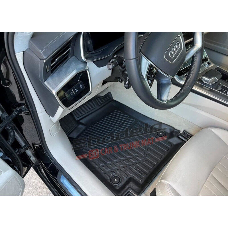 Audi A6 C9 2025-2026 Siyah 3D Kauçuk Kokusuz Oto Paspas Tam Uyumlu Tam Koruma