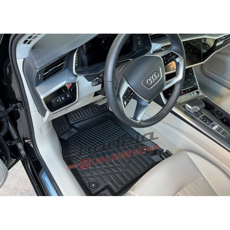 Audi A6 C9 2025-2026 Siyah 3D Kauçuk Kokusuz Oto Paspas Tam Uyumlu Tam Koruma
