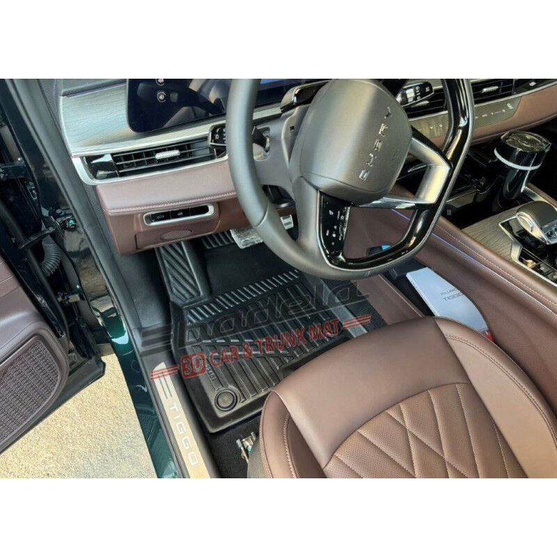 Chery Tiggo 8 2025-2026 Siyah 3D Kauçuk Kokusuz Oto Paspas Tam Uyumlu Tam Koruma