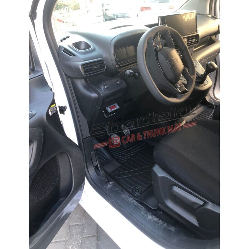 Fiat Doblo Cargo Panelvan 2023-2026 Siyah 3D Kauçuk Kokusuz 2'li Ön Oto Paspas Tam Uyumlu Tam Koruma