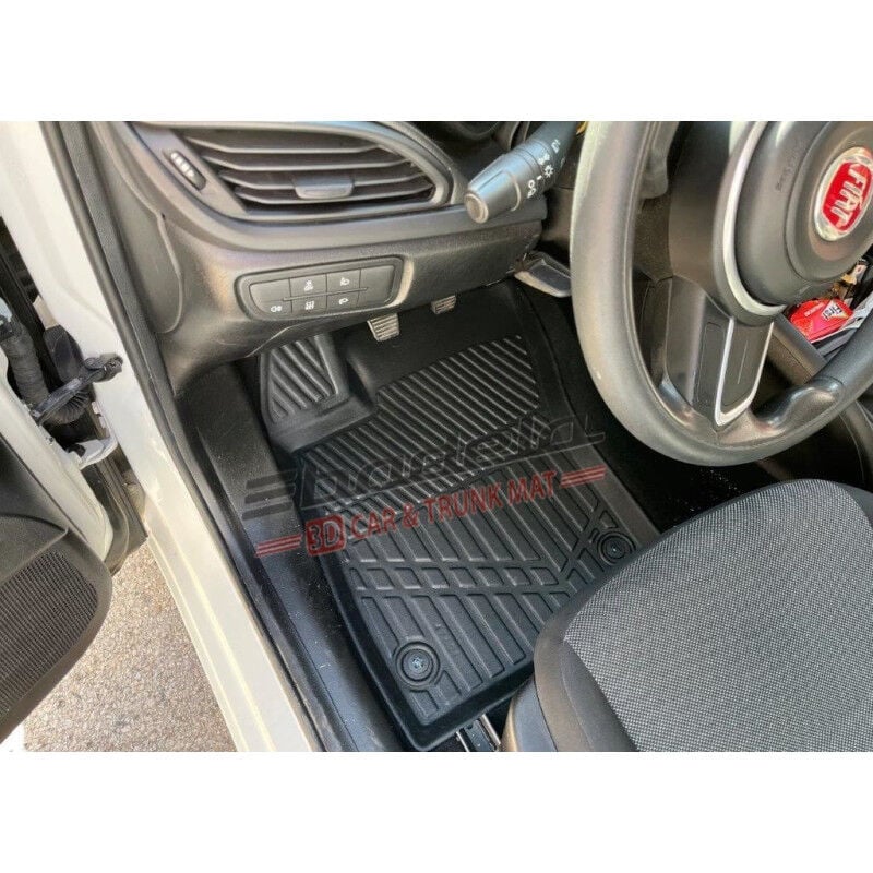 Fiat Egea Hatchback / Cross 2016-2026 Siyah 3D Kauçuk Kokusuz Oto Paspas Tam Uyumlu Tam Koruma