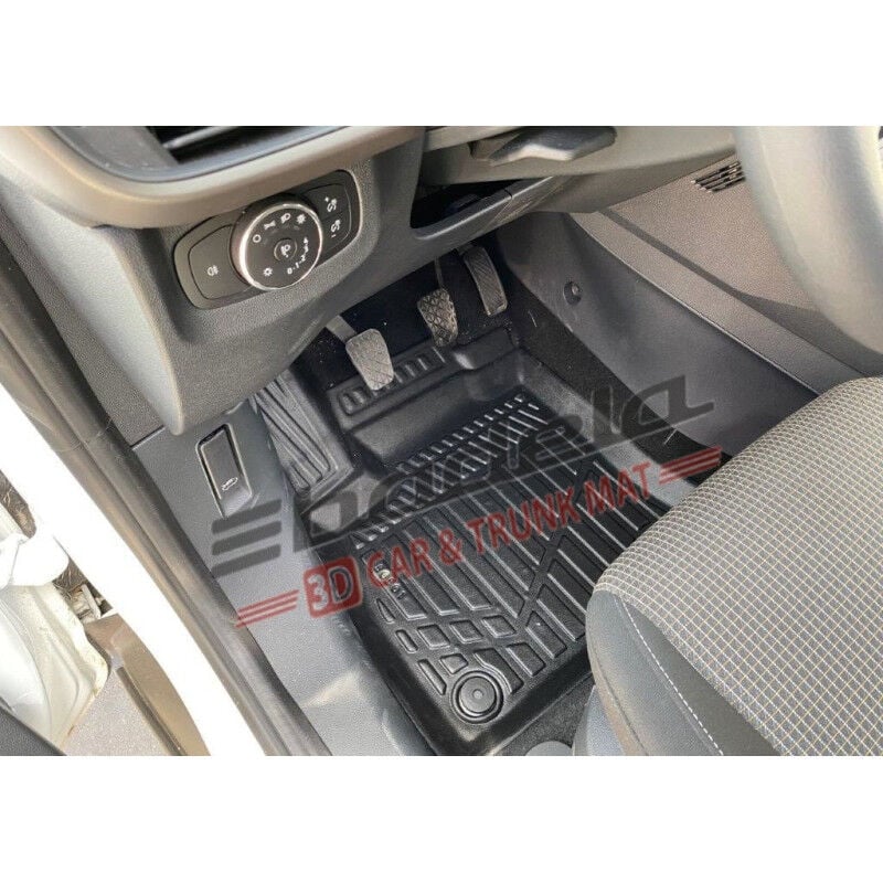 Ford Tourneo Courier 2023-2026 Siyah 3D Kauçuk Kokusuz Oto Paspas Tam Uyumlu Tam Koruma