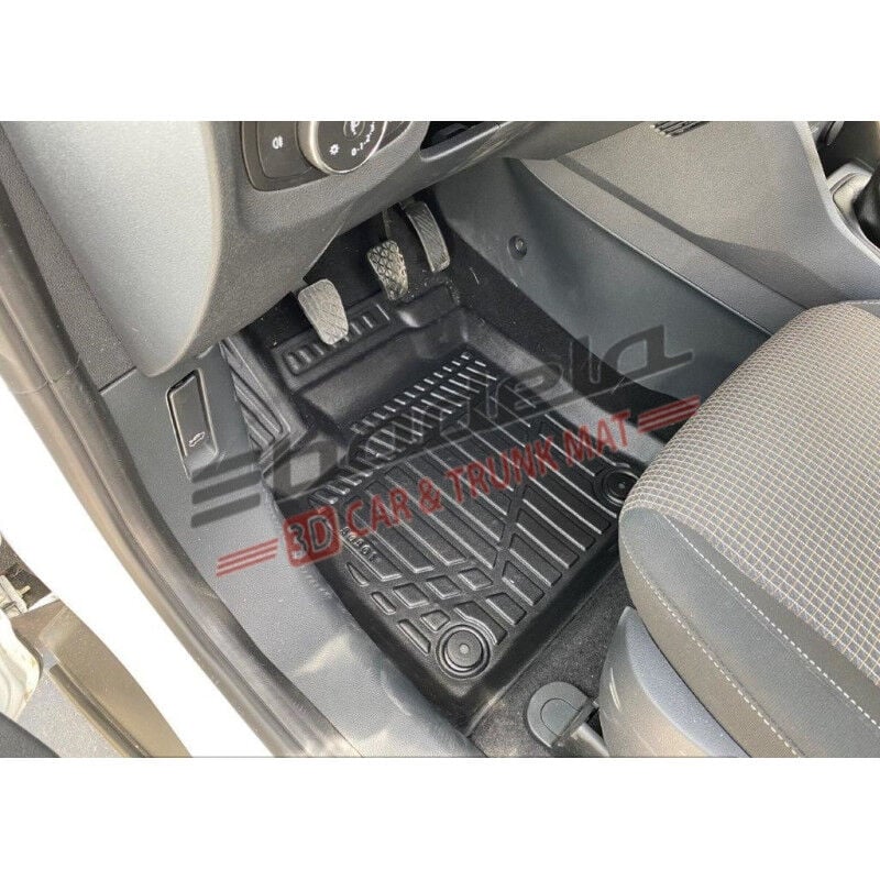 Ford Tourneo Courier 2023-2026 Siyah 3D Kauçuk Kokusuz Oto Paspas Tam Uyumlu Tam Koruma