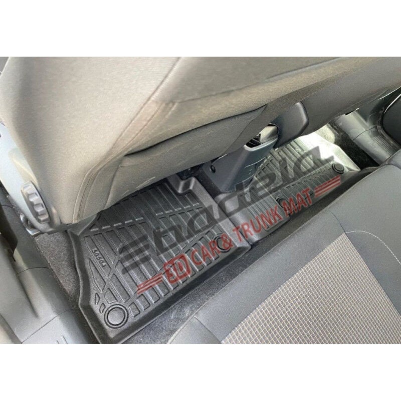Ford Tourneo Courier 2023-2026 Siyah 3D Kauçuk Kokusuz Oto Paspas Tam Uyumlu Tam Koruma
