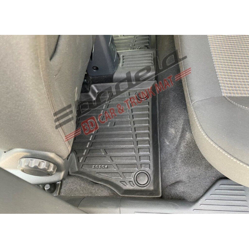 Ford Tourneo Courier 2023-2026 Siyah 3D Kauçuk Kokusuz Oto Paspas Tam Uyumlu Tam Koruma