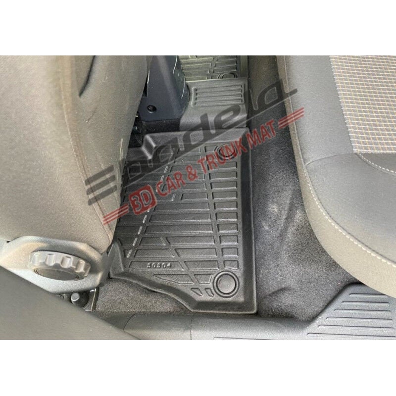 Ford Tourneo Courier 2023-2026 Siyah 3D Kauçuk Kokusuz Oto Paspas Tam Uyumlu Tam Koruma