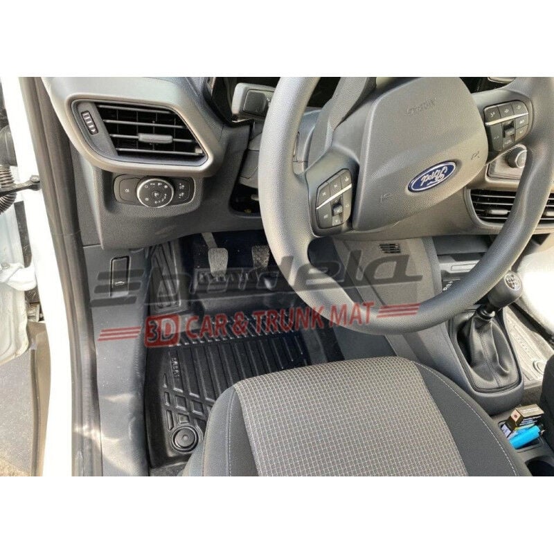Ford Tourneo Courier 2023-2026 Siyah 3D Kauçuk Kokusuz Oto Paspas Tam Uyumlu Tam Koruma