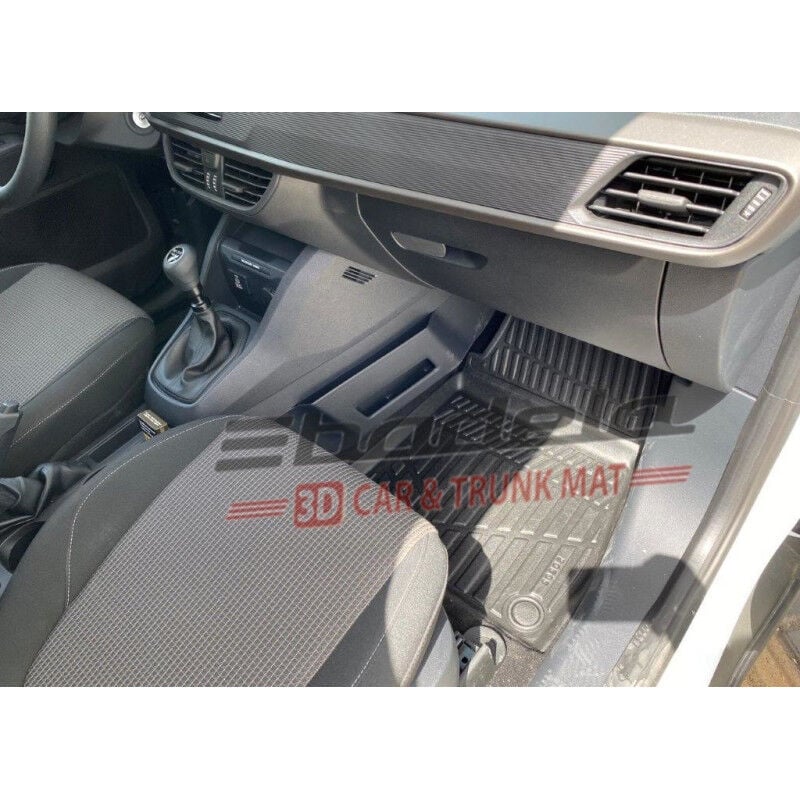 Ford Tourneo Courier 2023-2026 Siyah 3D Kauçuk Kokusuz Oto Paspas Tam Uyumlu Tam Koruma