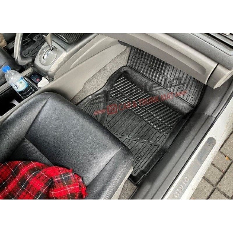 Honda Civic FD6 Sedan 2006-2012 Siyah 3D Kauçuk Kokusuz Oto Paspas Tam Uyumlu Tam Koruma