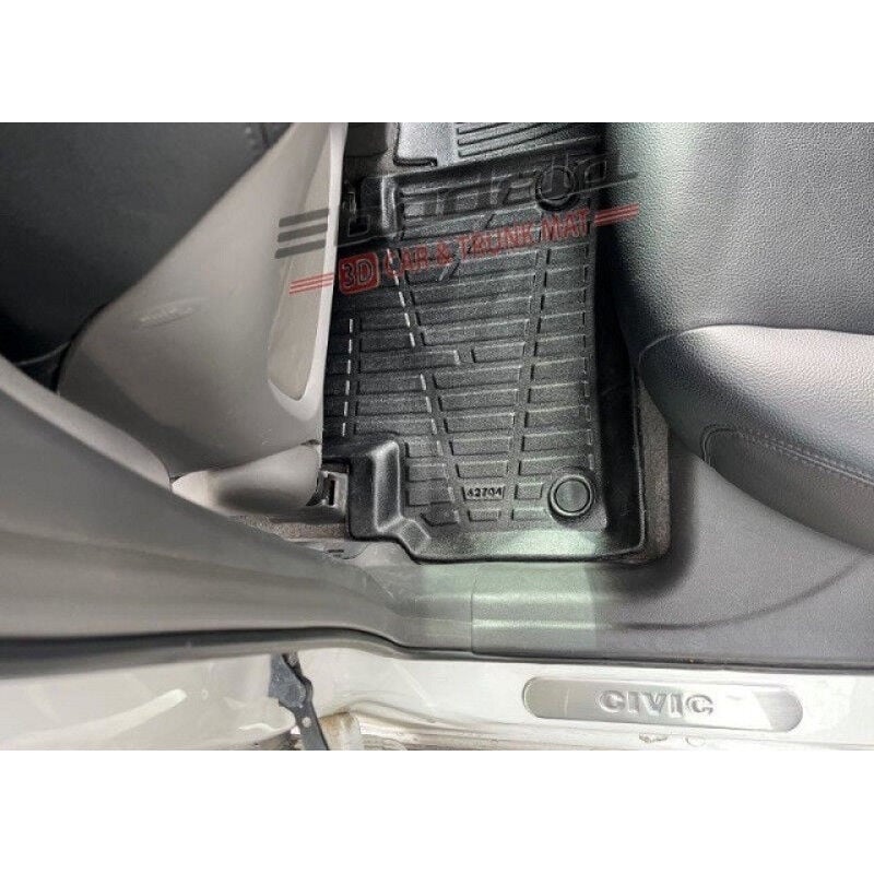 Honda Civic FD6 Sedan 2006-2012 Siyah 3D Kauçuk Kokusuz Oto Paspas Tam Uyumlu Tam Koruma