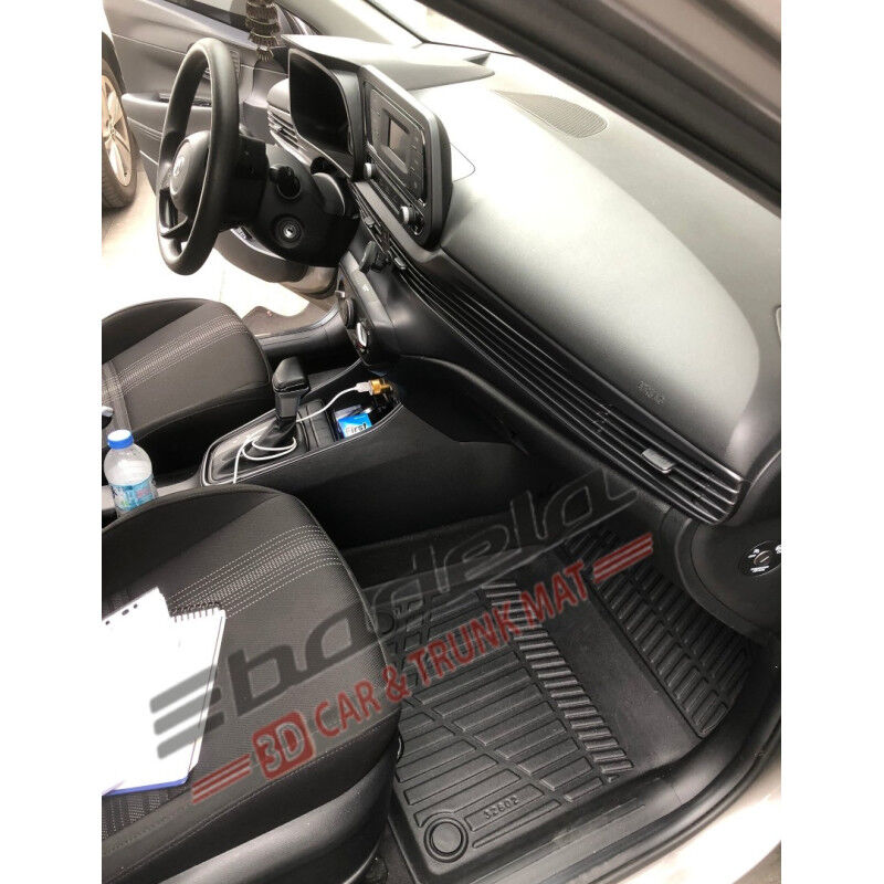 Hyundai Yeni i20 BC3 2020-2026 Siyah 3D Kauçuk Kokusuz Oto Paspas Tam Uyumlu Tam Koruma