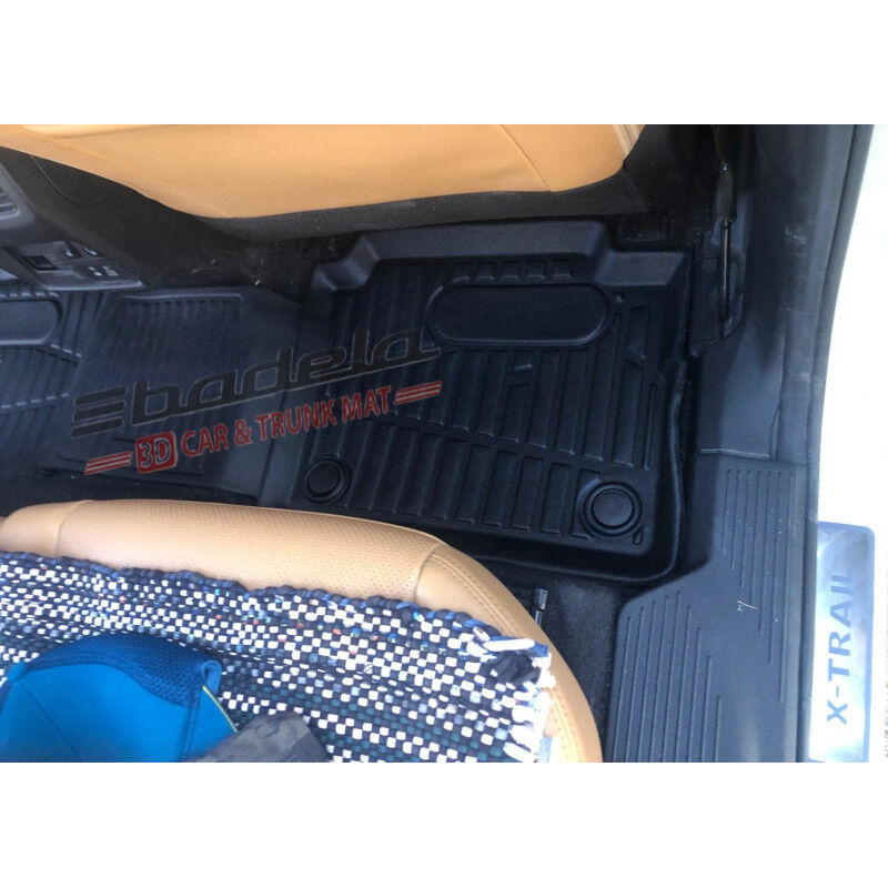 Nissan X-Trail T33 e-POWER 2022-2026 Siyah 3D Kauçuk Kokusuz Oto Paspas Tam Uyumlu Tam Koruma