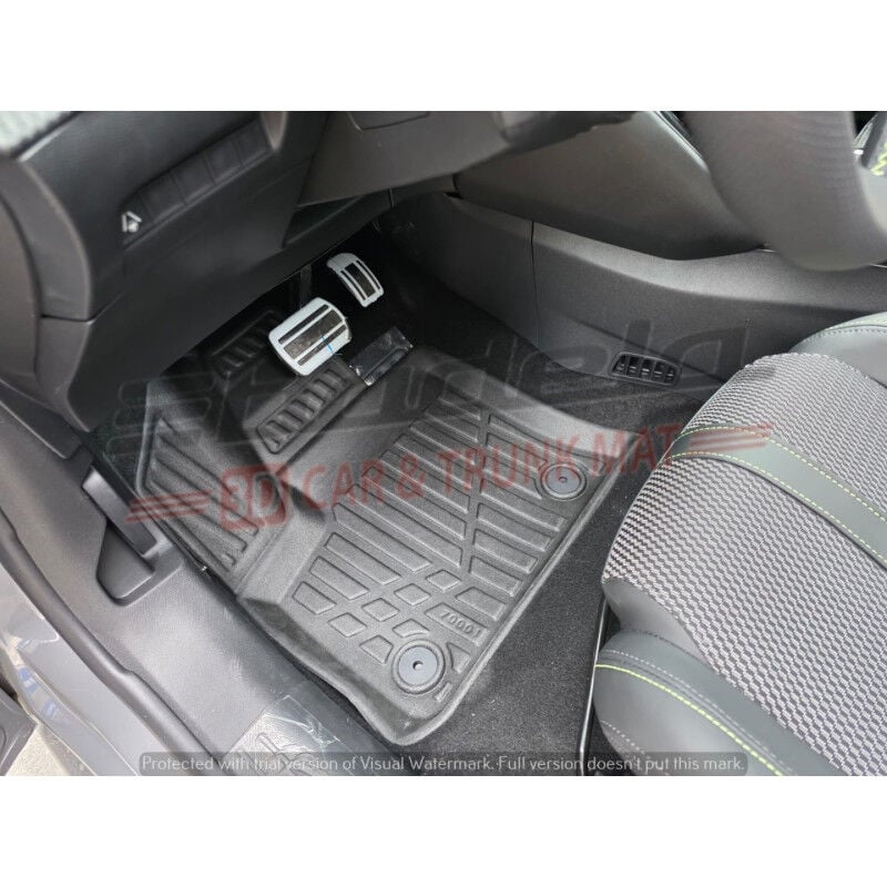 Opel Corsa F Hatchback 2020-2026 Siyah 3D Kauçuk Kokusuz Oto Paspas Tam Uyumlu Tam Koruma