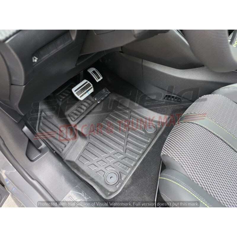 Opel Corsa F Hatchback 2020-2026 Siyah 3D Kauçuk Kokusuz Oto Paspas Tam Uyumlu Tam Koruma