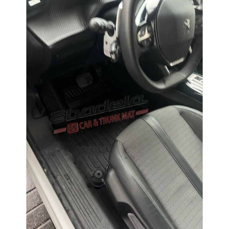 Peugeot 2008 P24 2019-2026 Siyah 3D Kauçuk Kokusuz Oto Paspas Tam Uyumlu Tam Koruma