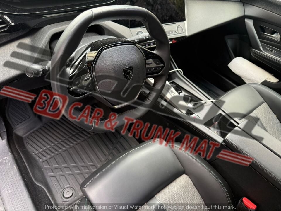 Peugeot 408 P54 Fastback 2023-2026 Siyah 3D Kauçuk Kokusuz Oto Paspas Tam Uyumlu Tam Koruma