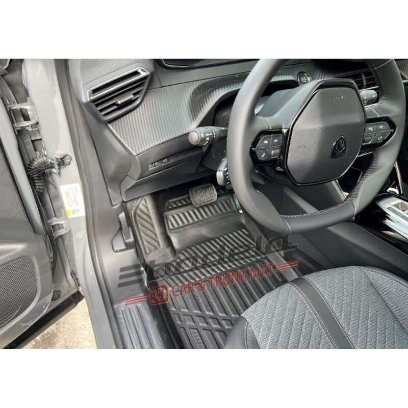 Peugeot Yeni 3008 P64 Hybrid 2024-2026 Siyah 3D Kauçuk Kokusuz Oto Paspas Tam Uyumlu Tam Koruma