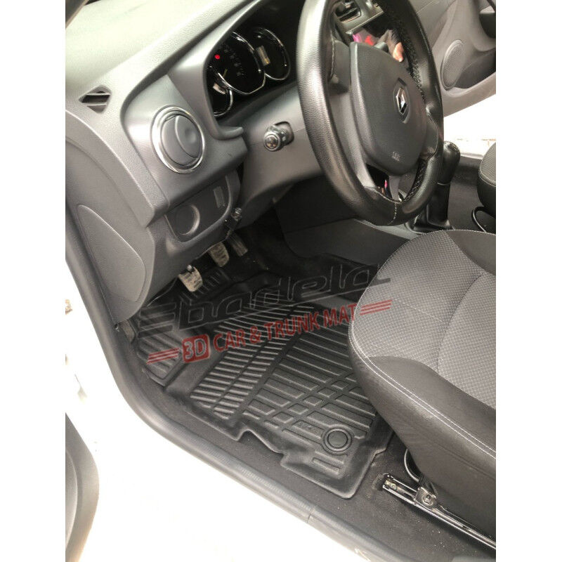 Renault Symbol L52 Sedan 2013-2021 Siyah 3D Kauçuk Kokusuz Oto Paspas Tam Uyumlu Tam Koruma