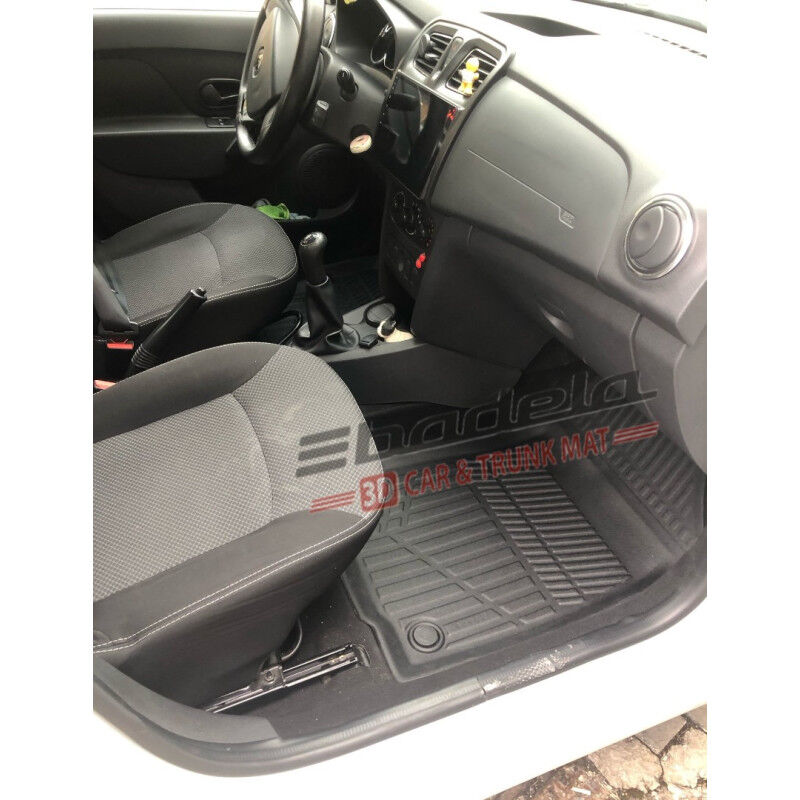 Renault Symbol L52 Sedan 2013-2021 Siyah 3D Kauçuk Kokusuz Oto Paspas Tam Uyumlu Tam Koruma