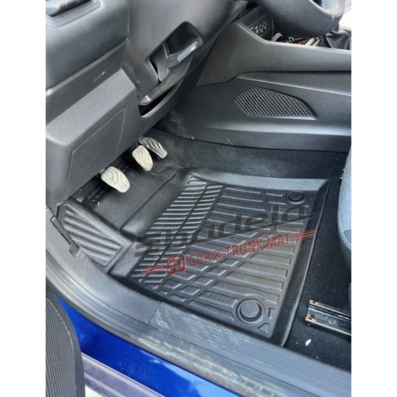 Renault Clio 5 BJA Hatchback 2019-2025 Siyah 3D Kauçuk Kokusuz Oto Paspas Tam Uyumlu Tam Koruma