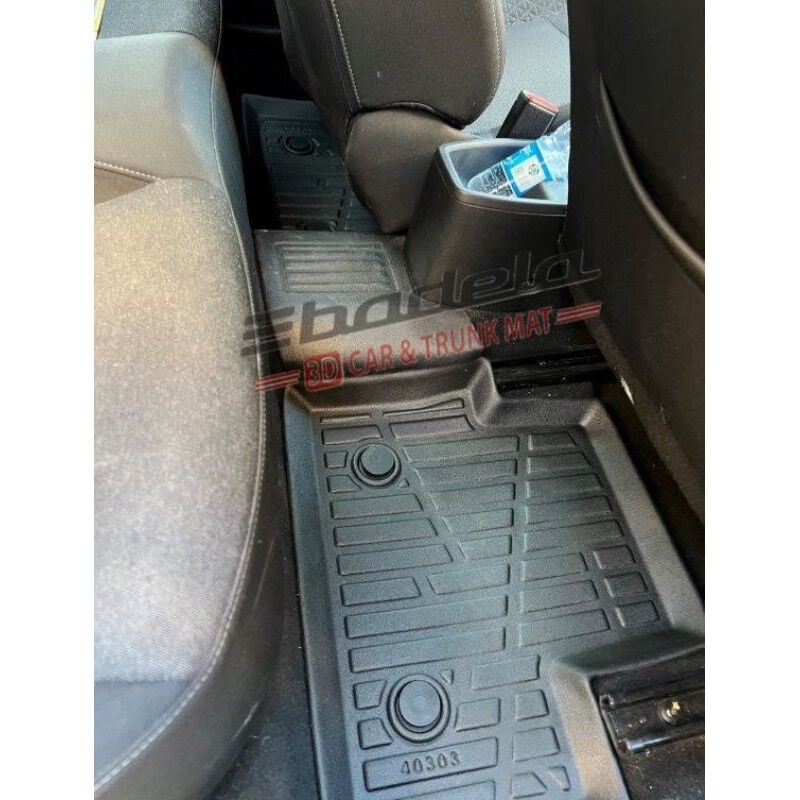 Renault Clio 5 BJA Hatchback 2019-2025 Siyah 3D Kauçuk Kokusuz Oto Paspas Tam Uyumlu Tam Koruma