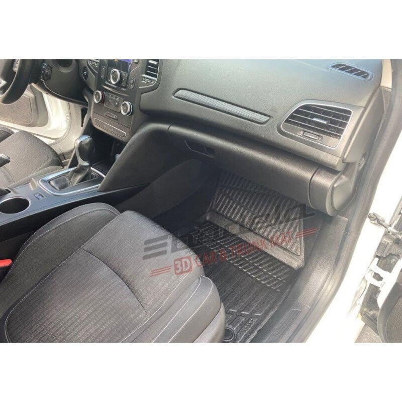 Renault Megane 4 LFF Sedan 2016-2026 Siyah 3D Kauçuk Kokusuz Oto Paspas Tam Uyumlu Tam Koruma