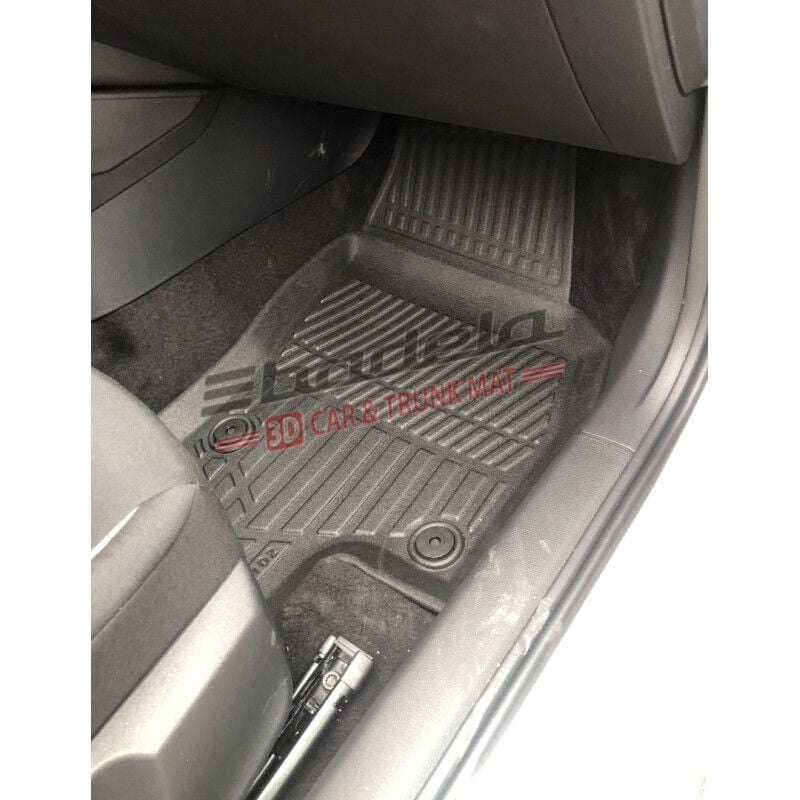 Skoda Scala NW1 Hatchback 2020-2024 Siyah 3D Kauçuk Kokusuz Oto Paspas Tam Uyumlu Tam Koruma