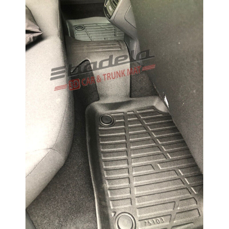 Skoda Scala NW1 Hatchback 2020-2024 Siyah 3D Kauçuk Kokusuz Oto Paspas Tam Uyumlu Tam Koruma
