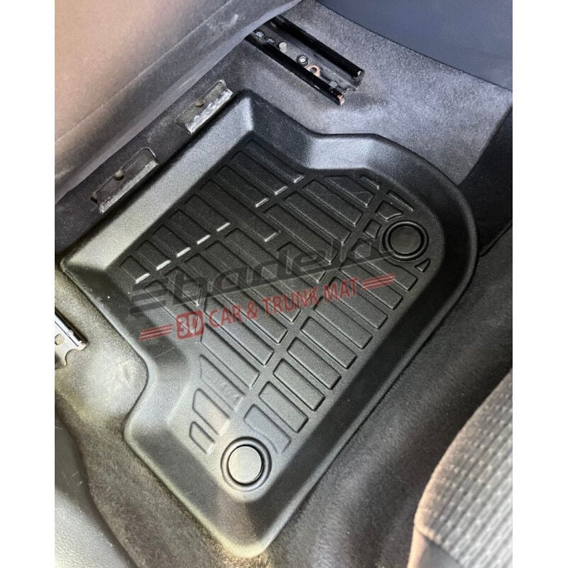 Volkswagen VW Polo 5 6R 6C Hatchback 2010-2017 Siyah 3D Kauçuk Kokusuz Oto Paspas Tam Uyumlu Tam Koruma