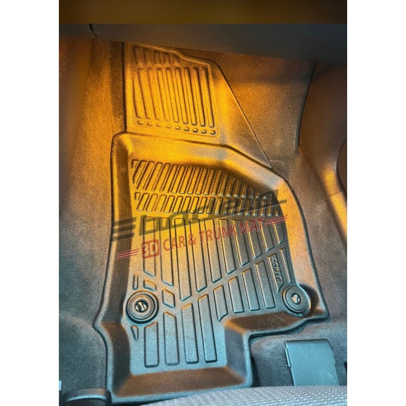 Volkswagen VW Polo 5 6R 6C Hatchback 2010-2017 Siyah 3D Kauçuk Kokusuz Oto Paspas Tam Uyumlu Tam Koruma