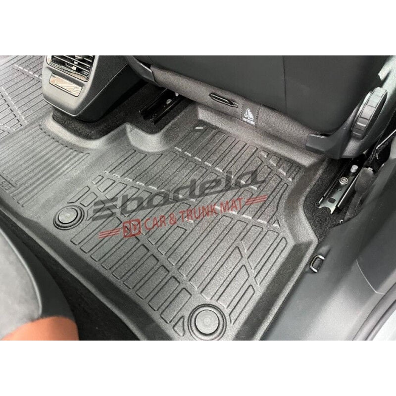 Volkswagen VW ID.4 Elektrikli SUV 2024-2026 Siyah 3D Kauçuk Kokusuz Oto Paspas Tam Uyumlu Tam Koruma