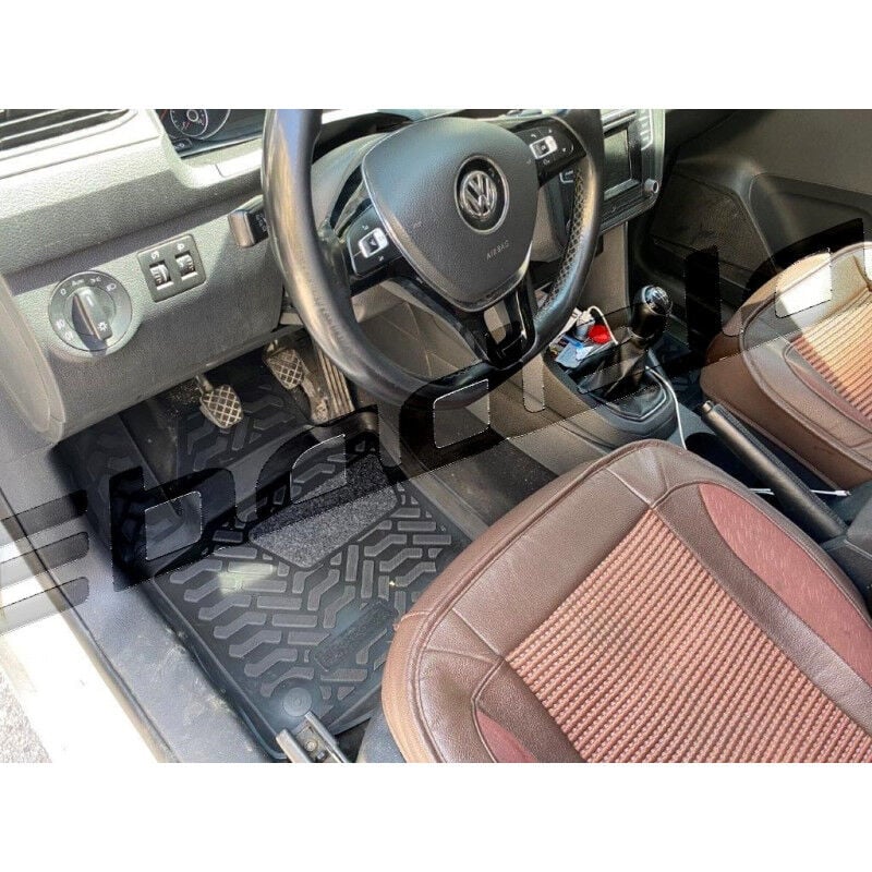 Volkswagen VW Caddy 3 4 2K Kombi 2003-2020 Siyah 5D Kauçuk Kokusuz Oto Paspas Tam Uyumlu Tam Koruma
